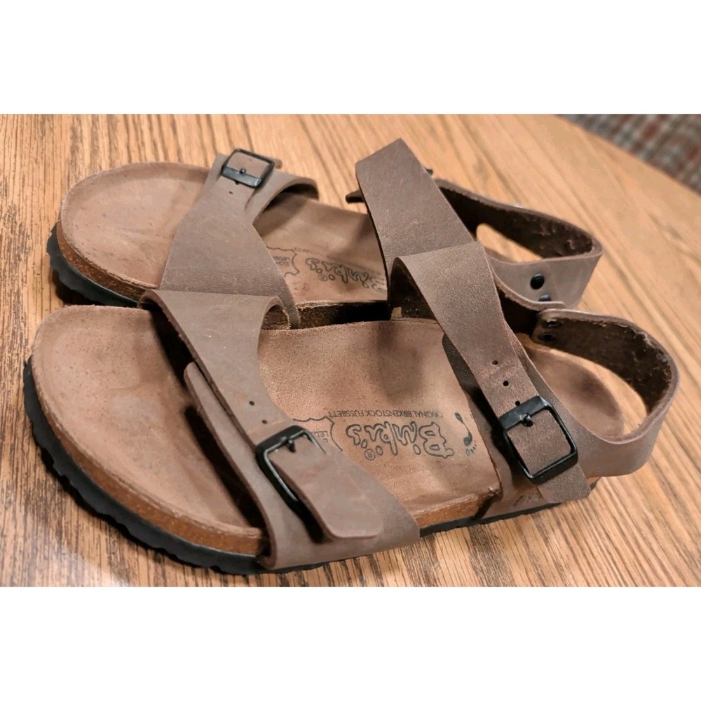Birkenstock BIRKI'S BROWN Double Straps Sandals PANAMA Vegan Women's 7 Men's 5